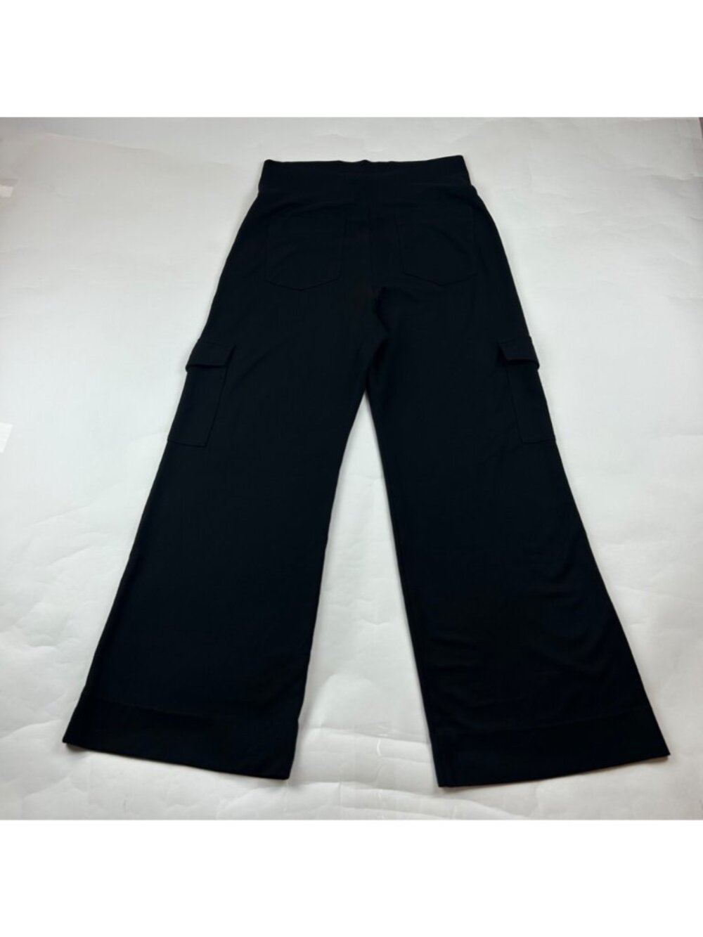 Cabi Black Ponte Knit Wide Leg Cargo Trouser Pant L - Picture 6 of 7